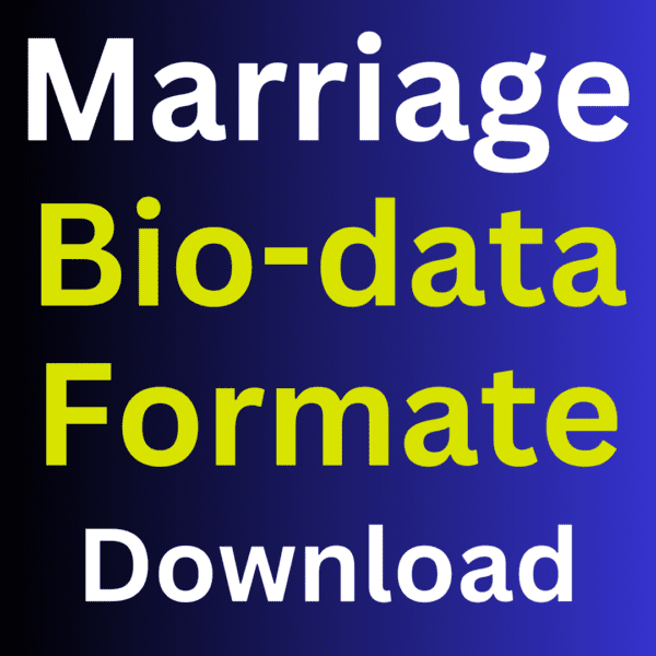 Marriage Biodata Formate